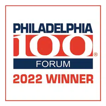 Philadelphia 100 Award badge
